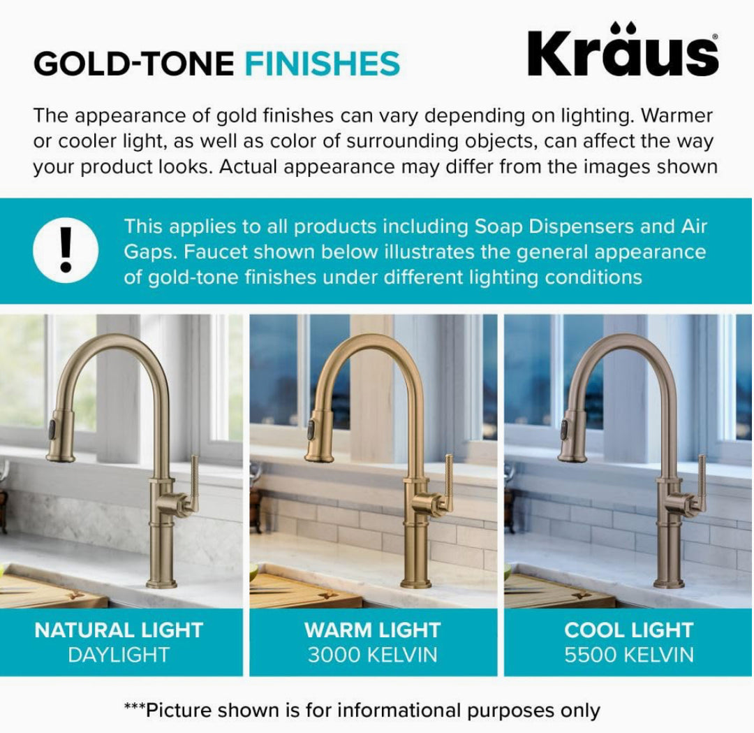 Kraus Purita 100% Lead-Free Kitchen Water Filter Faucet in Spot Free Antique Champagne Bronze, FF-100SFACB