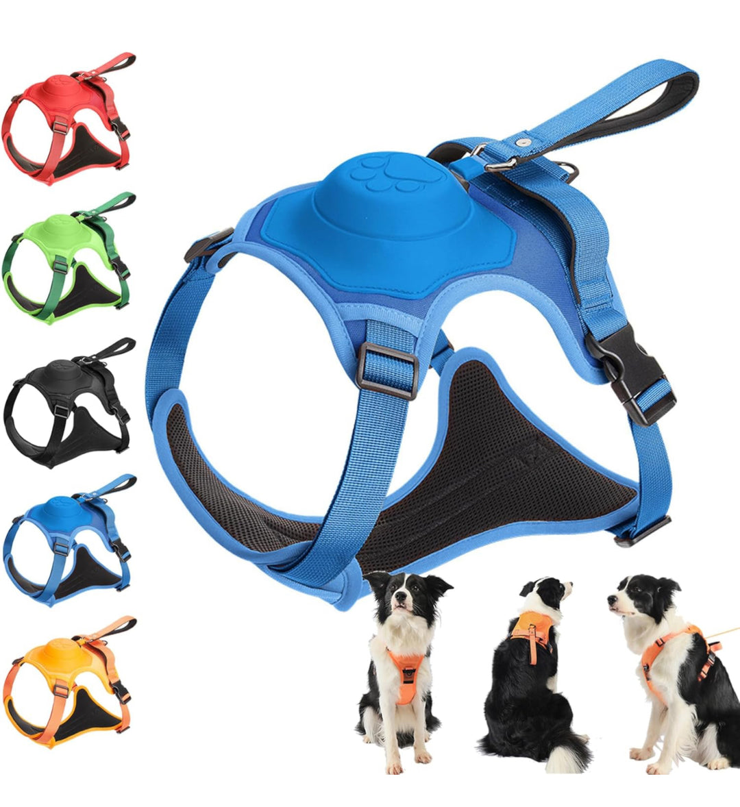 Woheti Poochbark 3 in 1 Dog Harness with Built-in Leash