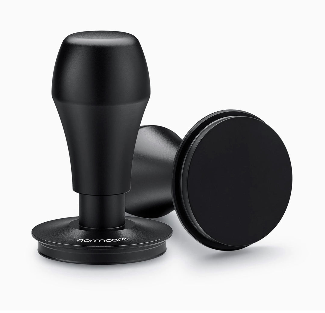 Normcore 58.5mm Espresso Coffee Tamper V4 - Spring Loaded Tamper With Titanium PVD Coating Flat Base