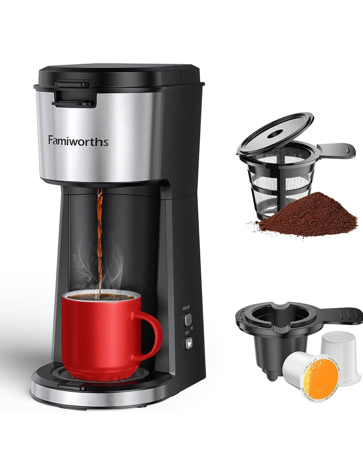 Famiworths Mini Coffee Maker Single Serve