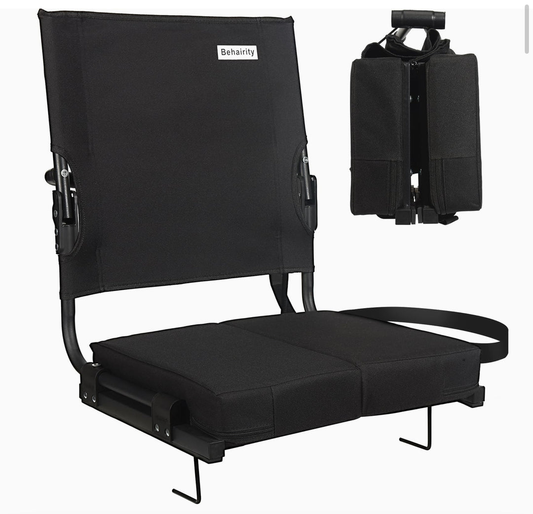 Behairity Stadium Seats for Bleachers with Back Support Wide, Portable Bleacher Chair