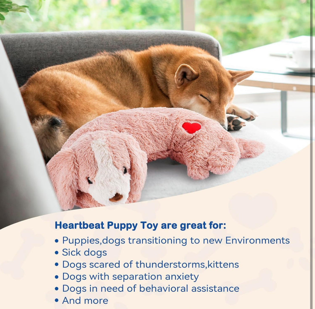 Moropaky Heartbeat Toy Puppy for Dog Calming Aid