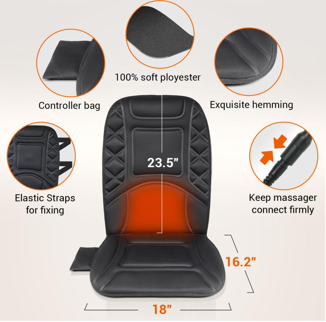 Carshion Massage Seat Cushion with Heat Back Massager