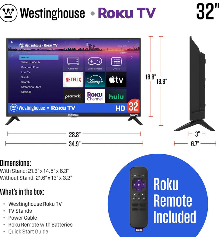 Westinghouse Roku TV - 32 Inch Smart TV