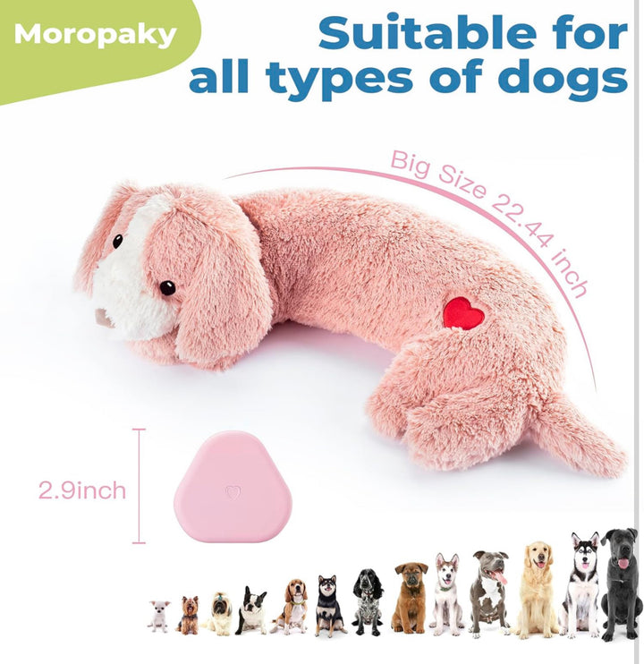 Moropaky Heartbeat Toy Puppy for Dog Calming Aid