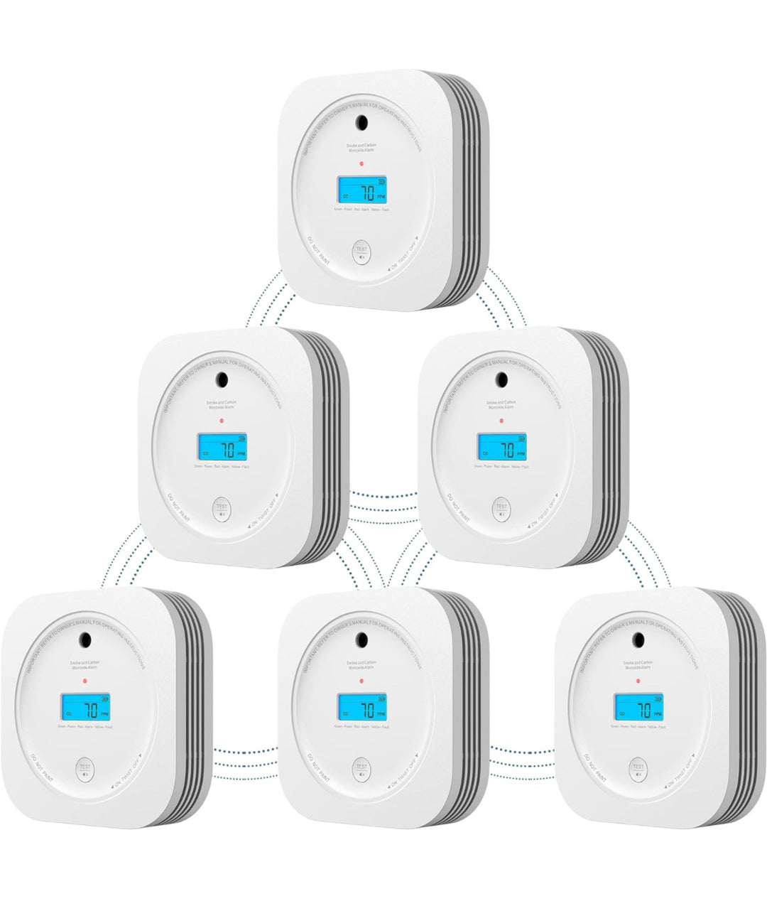 Aegislink smoke and carbon monoxide detector - 6 pack