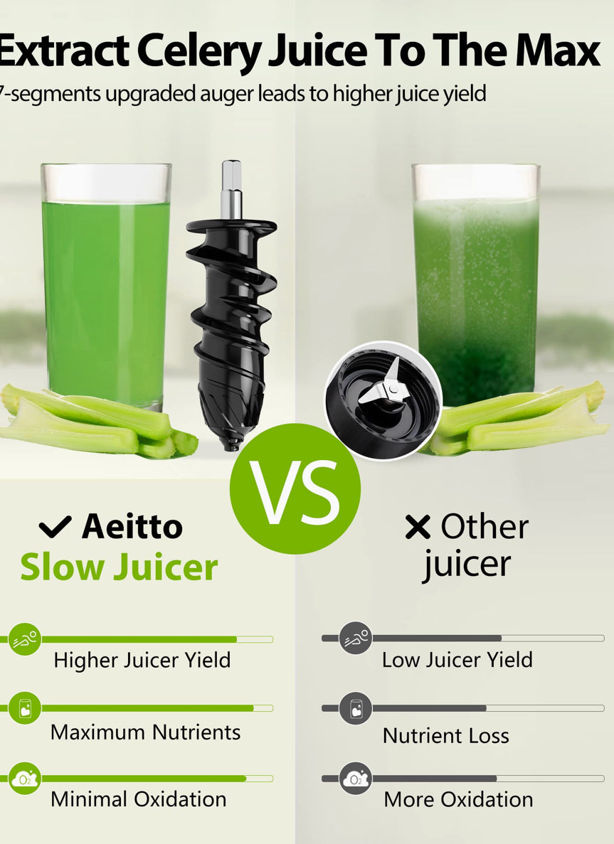 Aeitto Cold Press Masticating Juicer