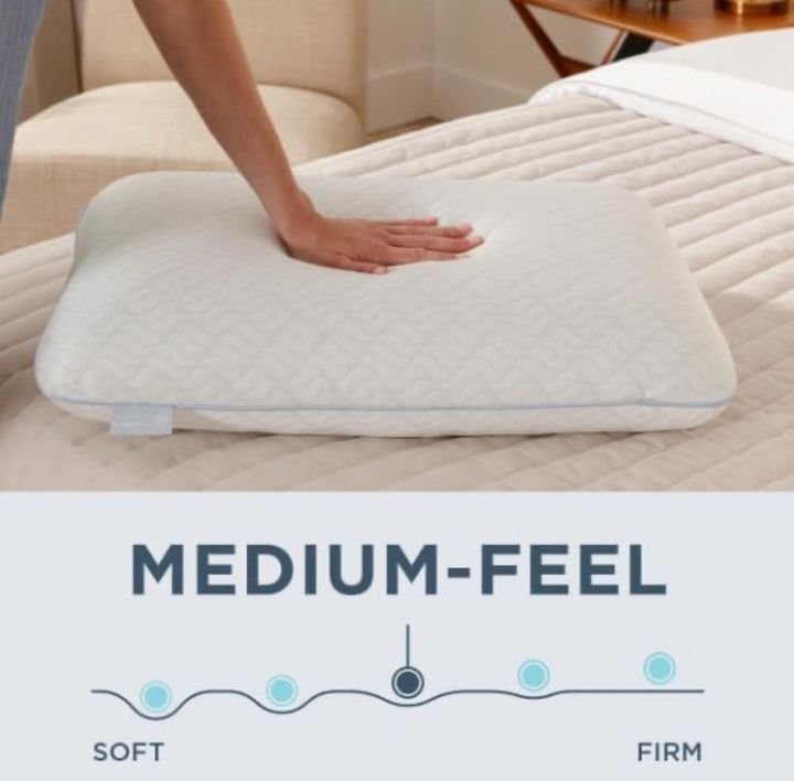 Serenity by tempurpedic Cooling Memory Foam Pillow – White