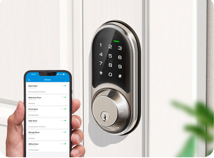 Veise Smart Lock, Keyless Entry Door Lock, Smart Locks for Front Door with App Control, Satin Nickel