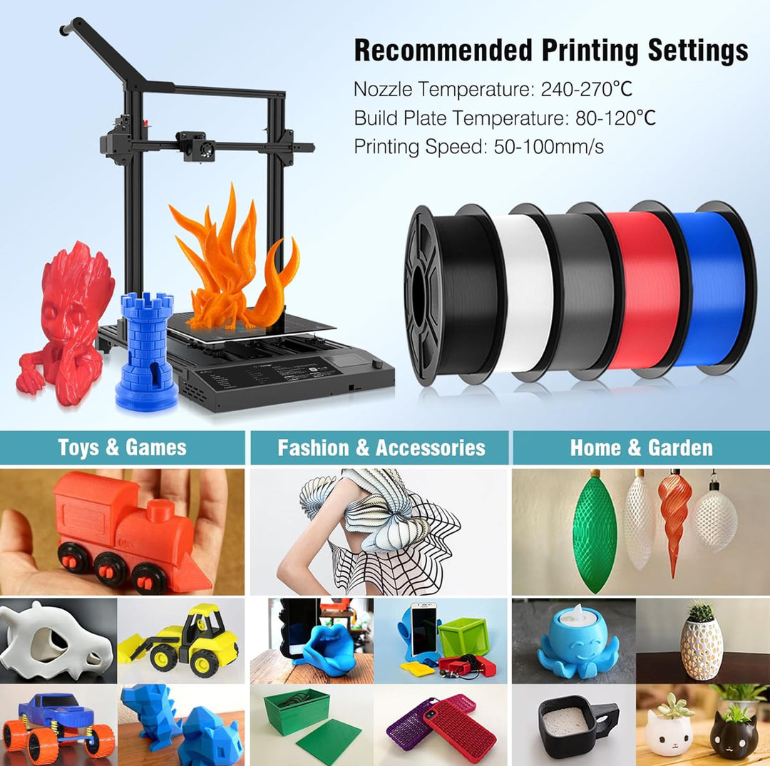 SUNLU 250g PLA Filament 1.75mm Bundle,3D Printer Filament