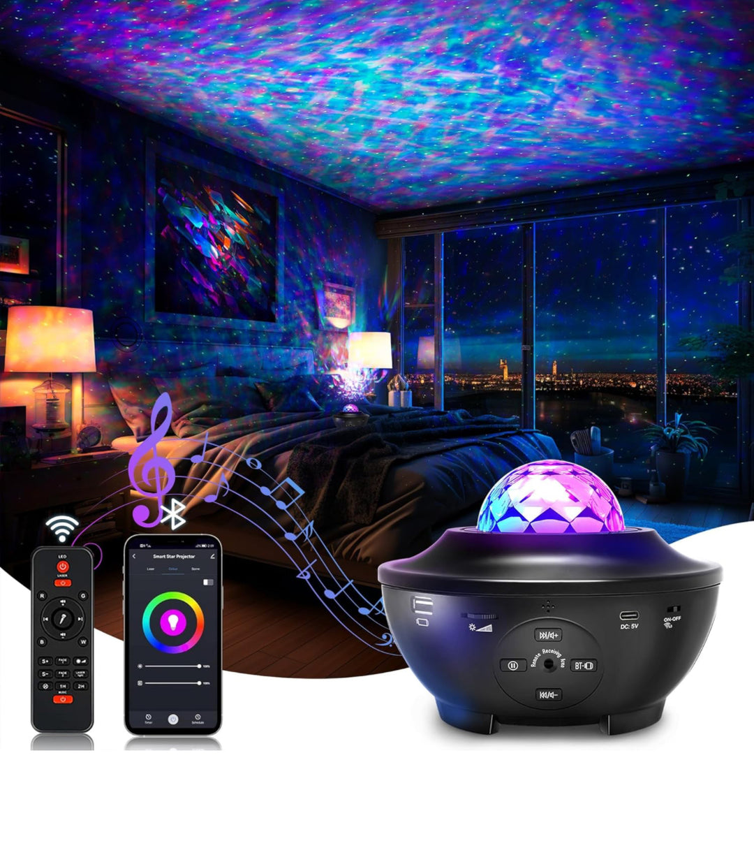 FlyEagle Galaxy Projector with Bluetooth Speaker