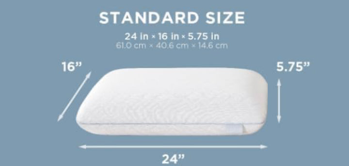 Serenity by tempurpedic Cooling Memory Foam Pillow – White