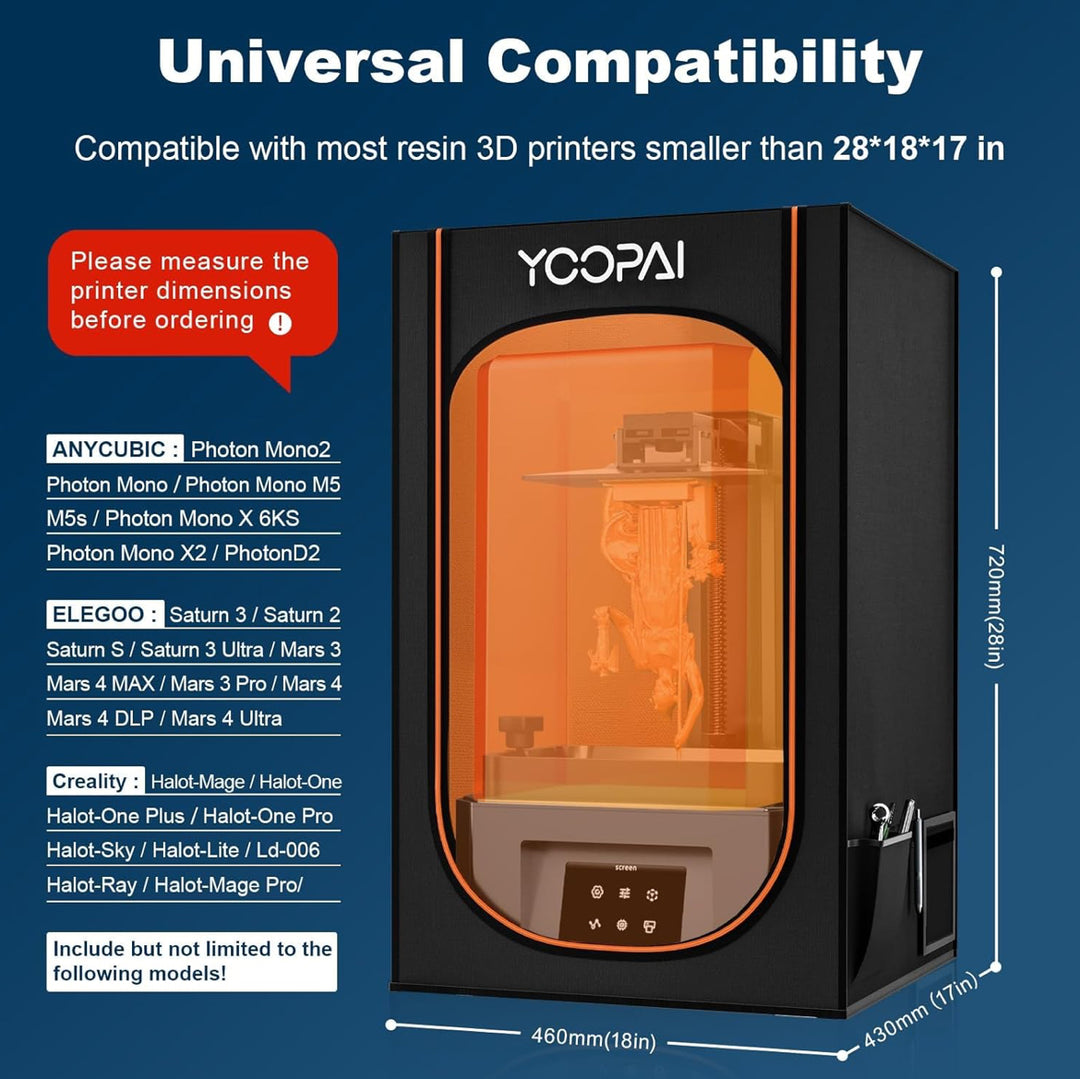 YOOPAI Resin 3D printer Enclosure with Ventilation