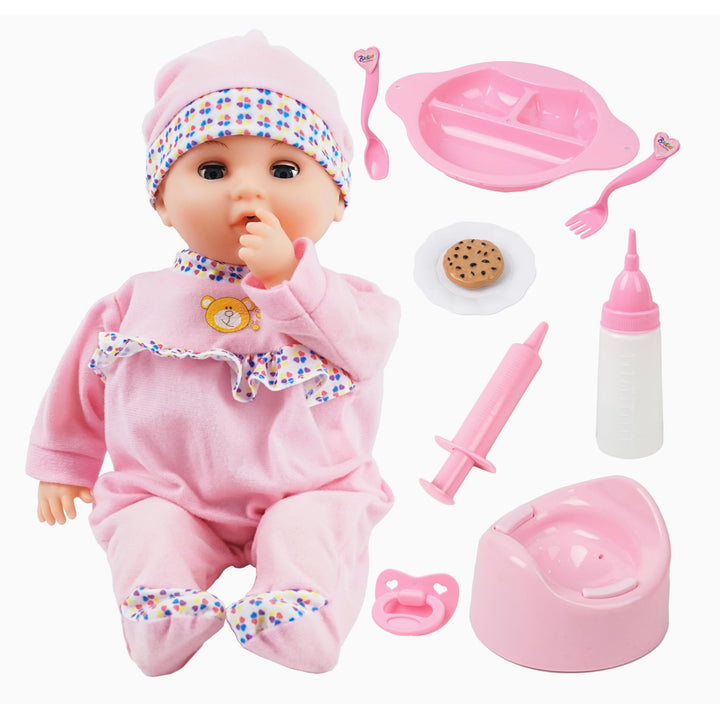 Toy Choi's 16 Inch Interactive Baby Doll Pink