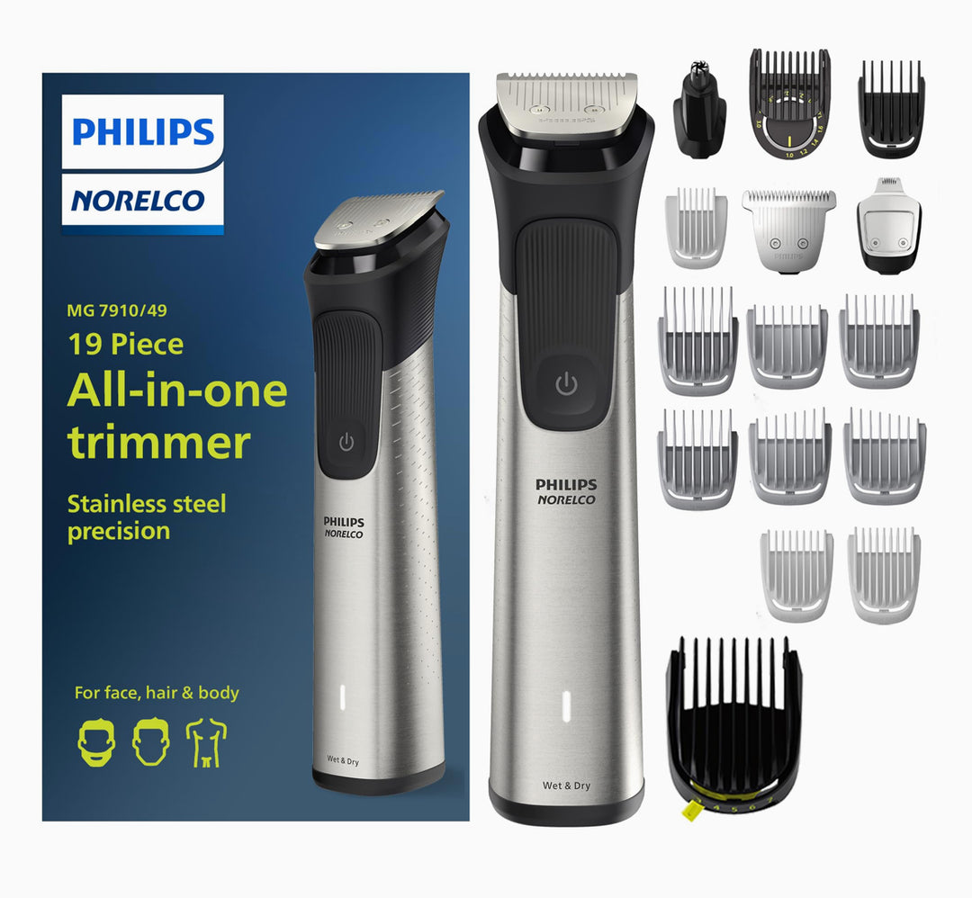 Philips Norelco Multigroom Series 7000, Mens Grooming Kit with Trimmer