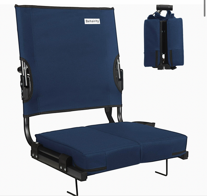 Behairity Stadium Seats for Bleachers with Back Support Wide, Portable Bleacher Chair