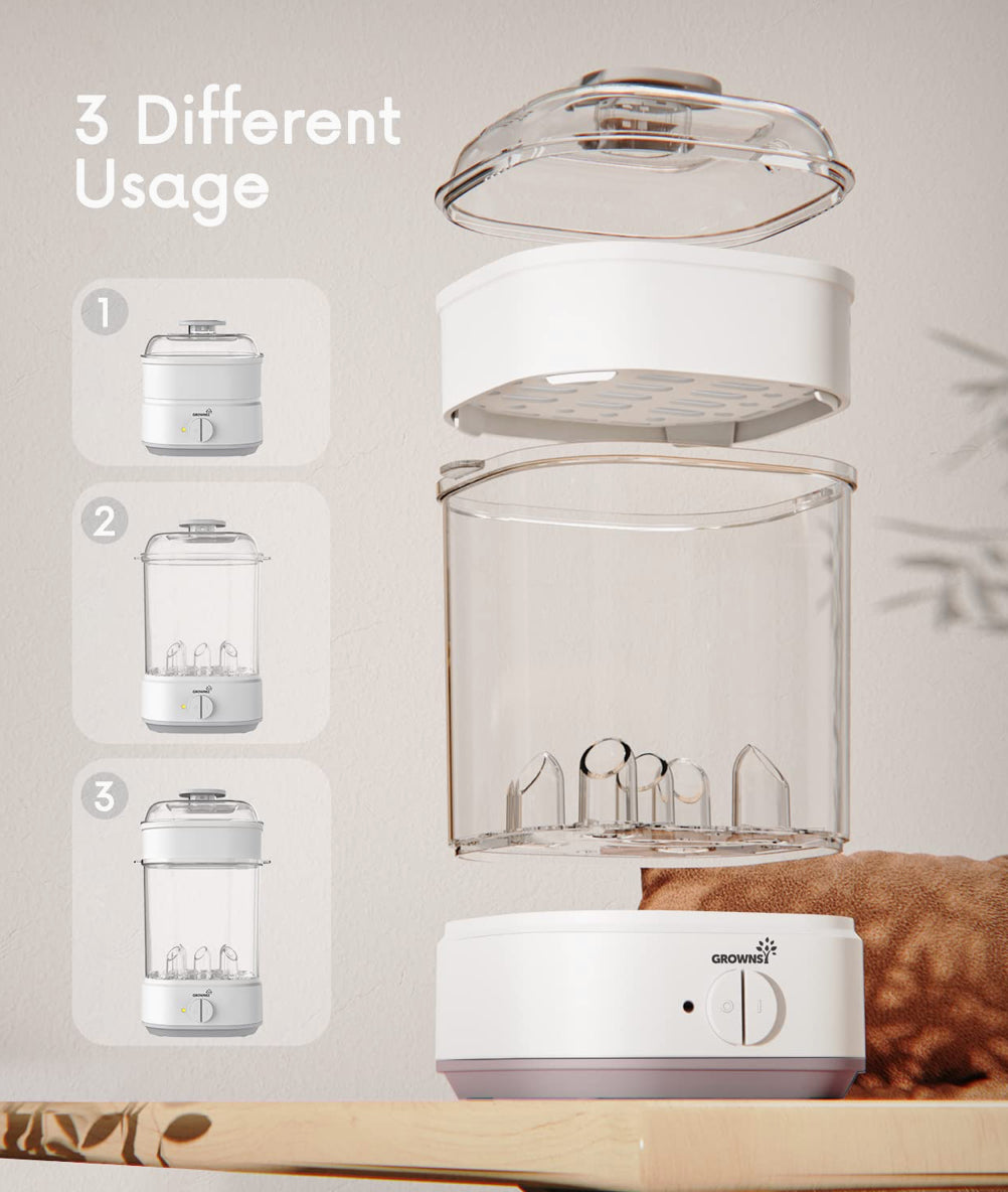 GROWNSY Baby Bottle Steam Sterilizer