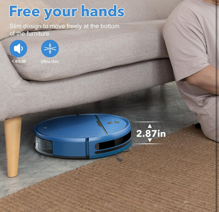 iMartine Robot Vacuum and Mop Combo, 2 in 1 Mopping Robot Vacuum Cleaner Compatible with WiFi/App, Robotic Vacuum Up to 2300Pa Suction, Self-Charging, Slim, Ideal for Hard Floor, Pet Hair, Low Pile Carpet