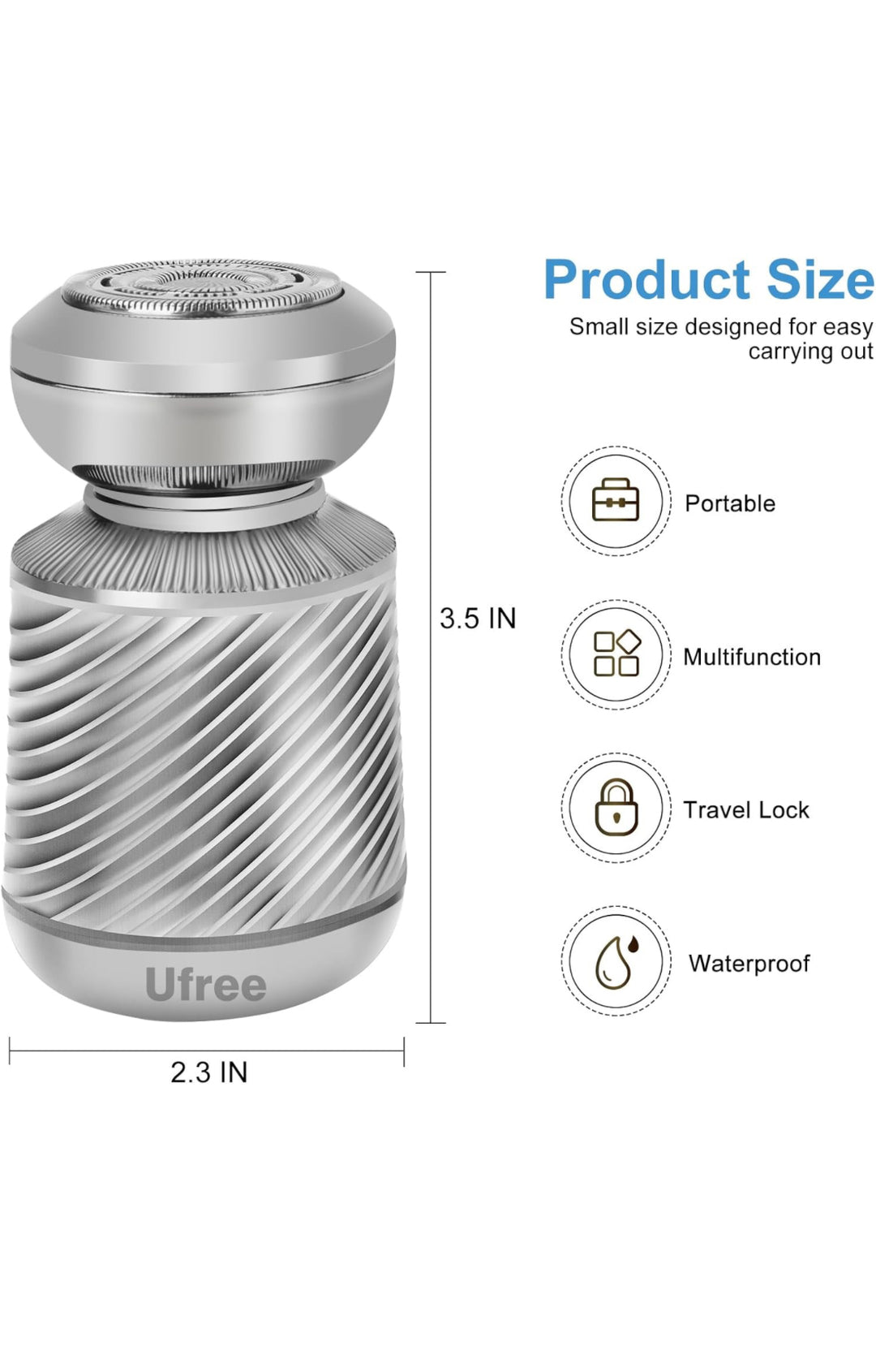 Ufree Electric Shavers for Men, Portable Electric Razor for Men