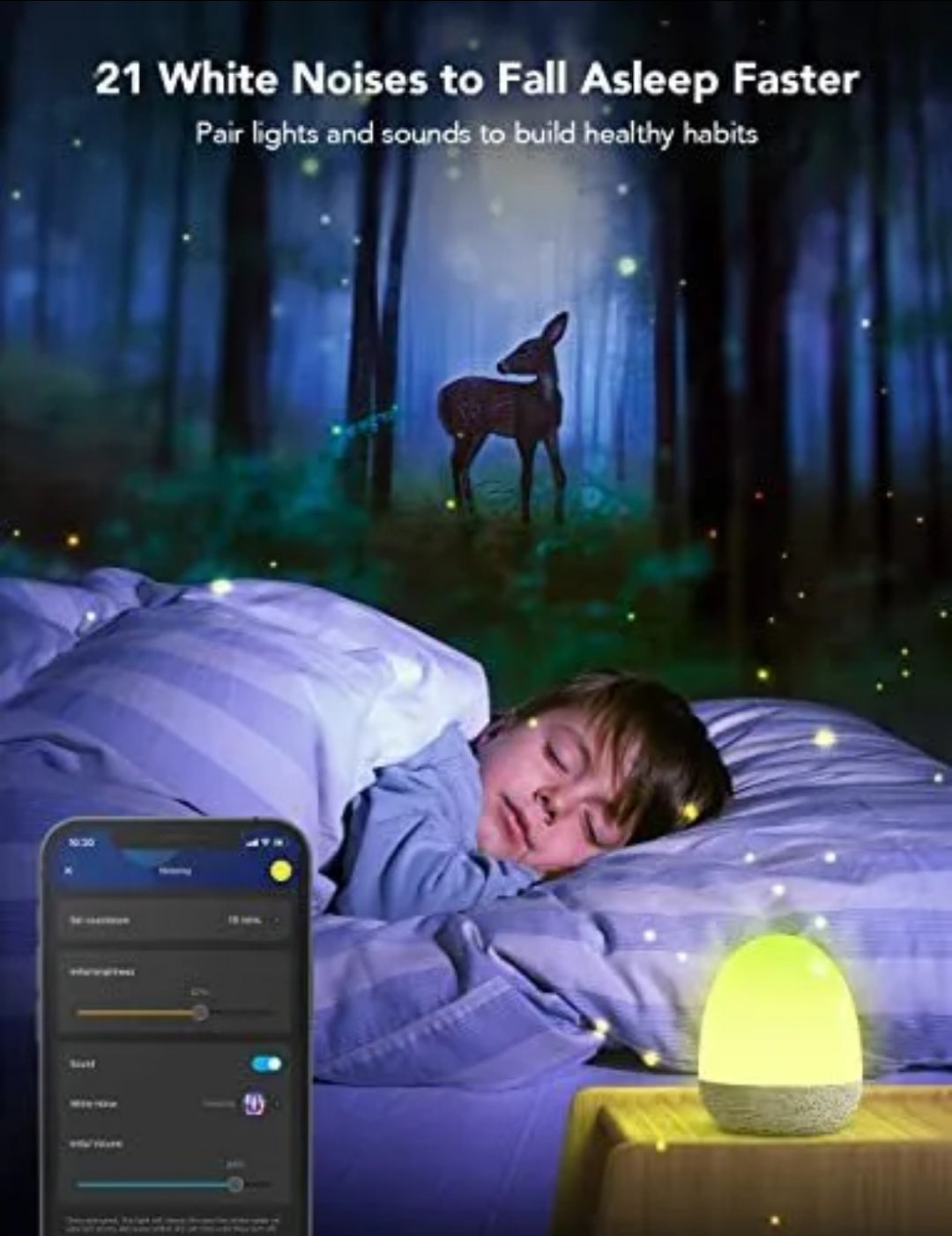 Govee RGBIC Night Light, Sound Machine, Bluetooth Speaker