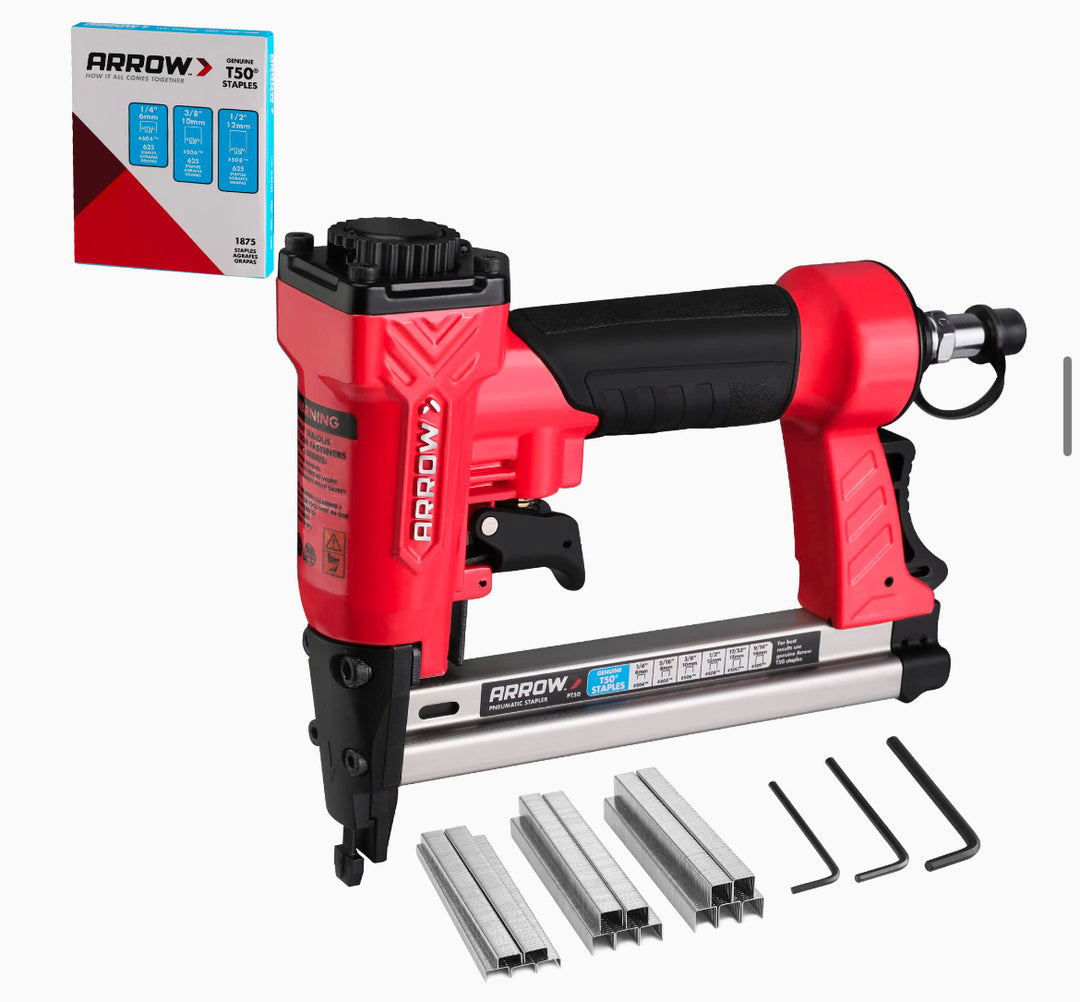 Arrow Pneumatic Staple Gun, Oil-Free Upholstery Stapler