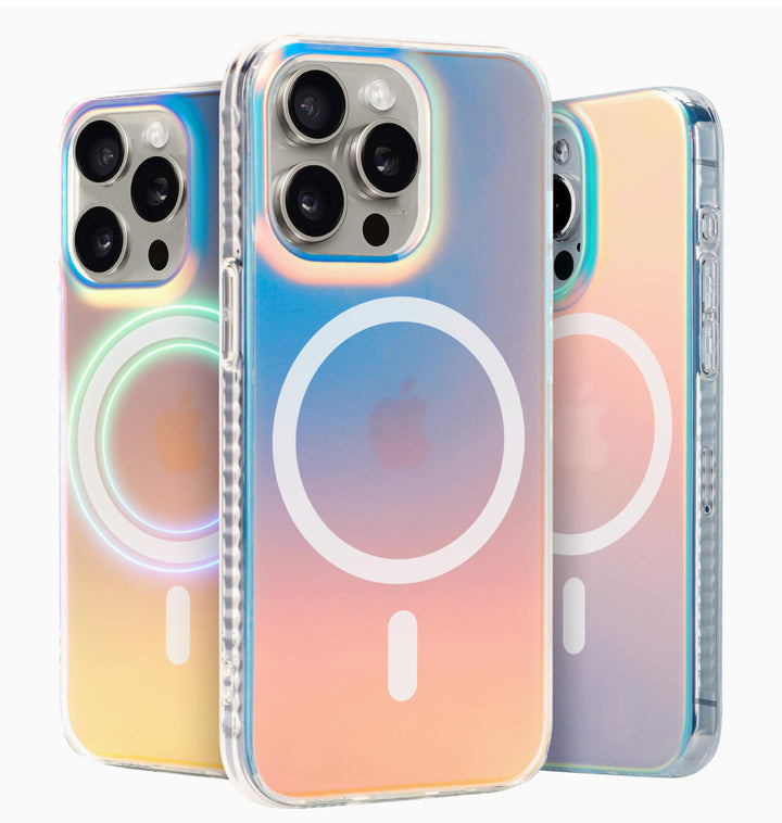 LONLI Hue - for iPhone 15 Pro Case - Iridescent [10FT Drop Protection] - Shockproof Cover with Color Changing Effect