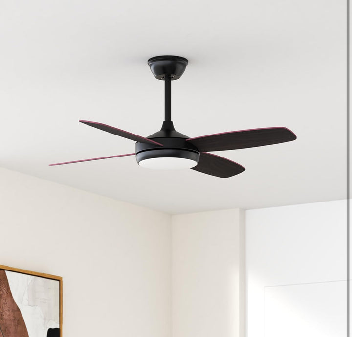 Asyko Ceiling Fans with Lights - 42" Black