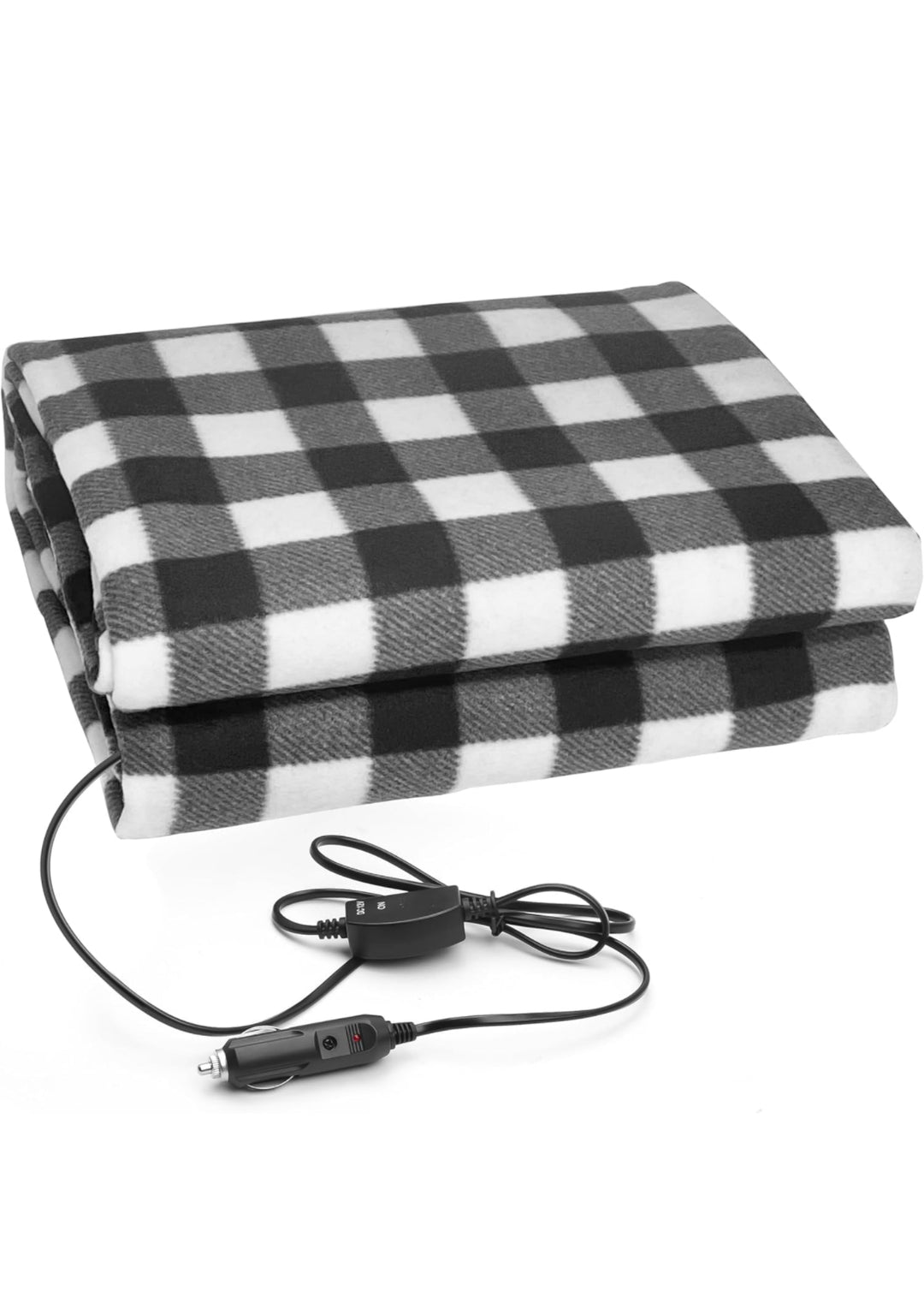 Comfy Temp Heated Car Blanket - 12 Volt Travel Electric Blanket for Car