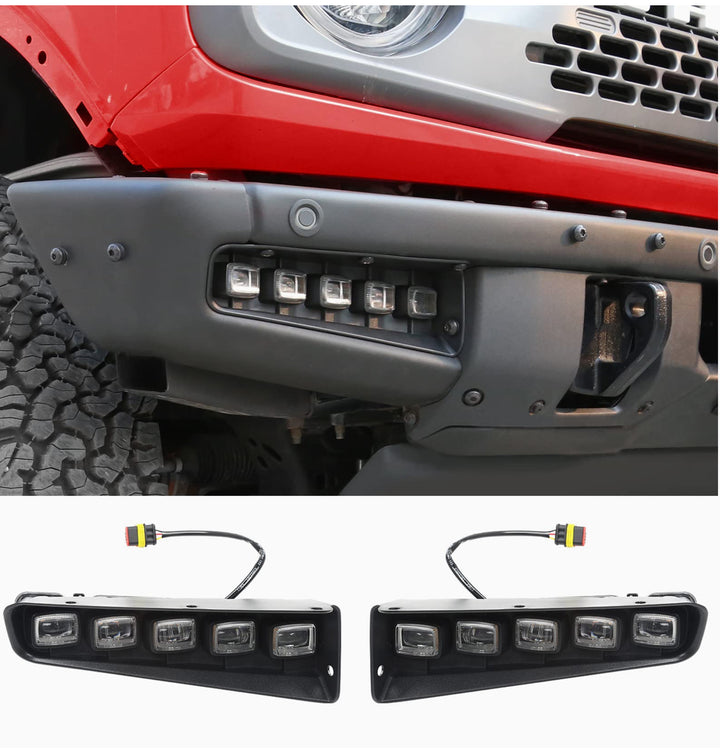 Mabett Fog Lights Assemblies Compatible with Ford Bronco 2021 2022 2023 2024, Daytime Running Lights for Bronco Accessories 2/4-Door