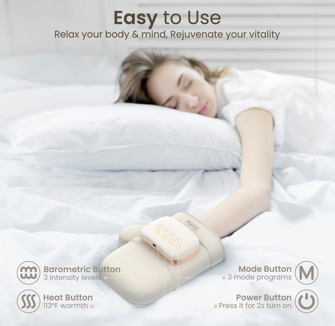 zaza Electric Hand Massager ｗith Heat and Compression