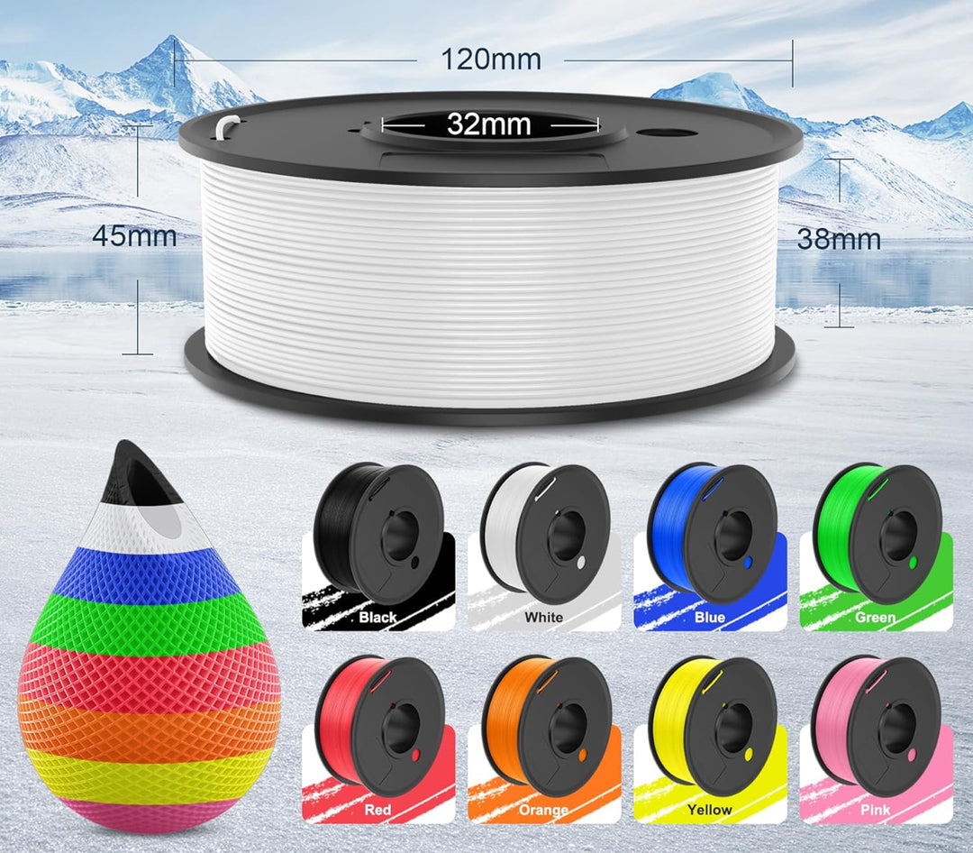 SUNLU 250g PLA Filament 1.75mm Bundle,3D Printer Filament