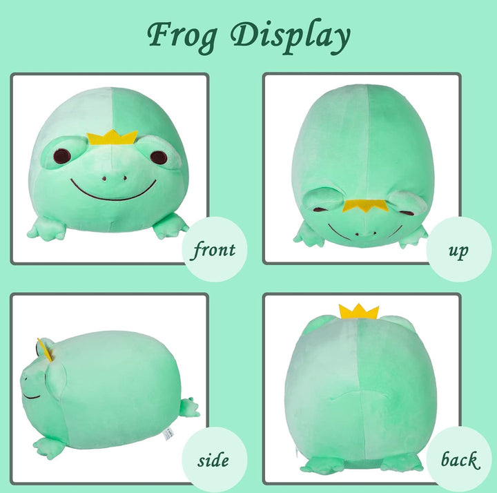 CAZOYEE Super Soft Frog Plush Stuffed Animal Hugging Pillow